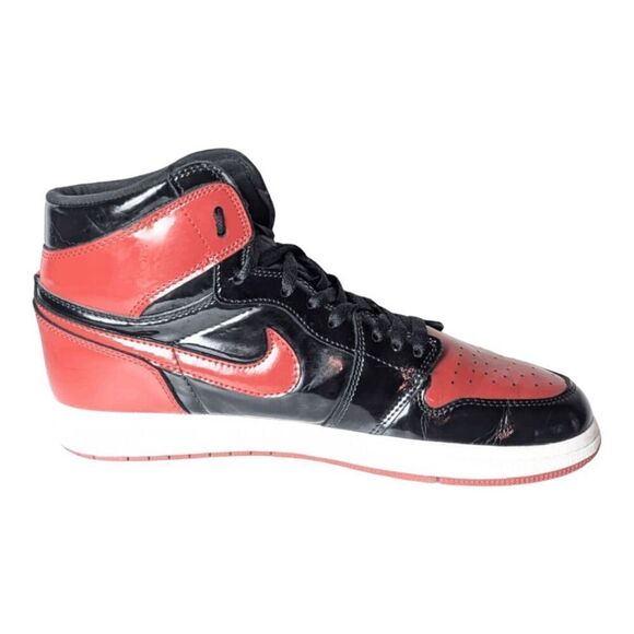 COPY NIKE Air Jordan 1 Retro High OG 'Patent Bred' Sneakers Size 12 - Picture 6 of 12